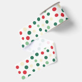 Ruban Gros-grain Noël Fête Ponctué de Points de Fête (Dos)
