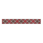 Ruban Gros-grain Noël Rouge Festif Jacquard Tartan Plaid Motif (Devant)