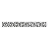 Ruban Gros-grain Noir et blanc Damask Elegant (Devant)