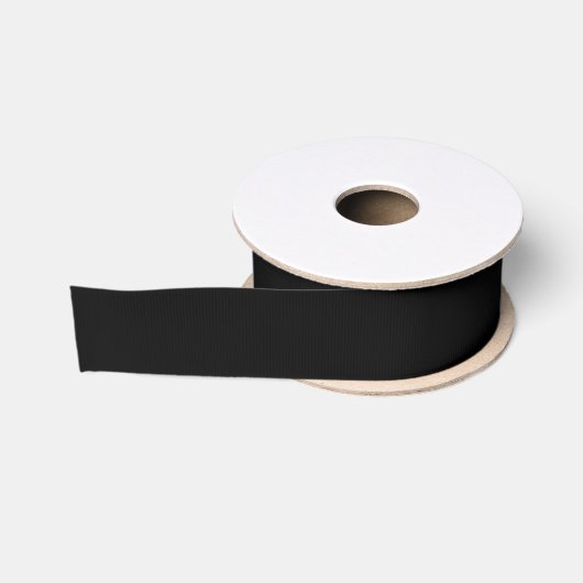 Ruban Gros-grain Noir uni (Bobine)