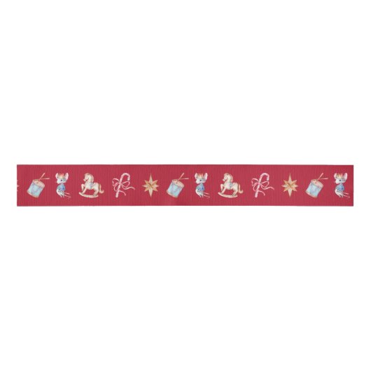 Ruban Gros-grain Nutcracker Christmas Ribbon (Devant)