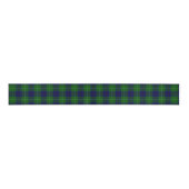 Ruban Gros-grain Oliphant tartan bleu vert plaid (Devant)