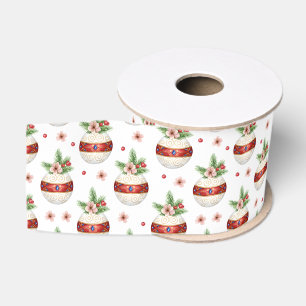 Ruban Gros-grain Ornement de Noël rose