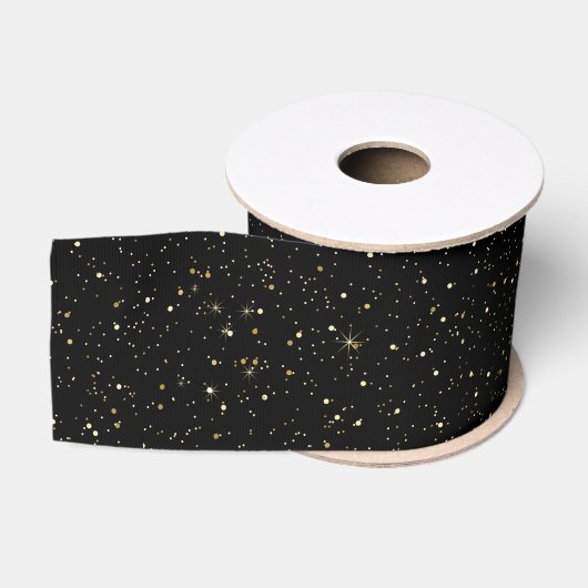Ruban Gros-grain Paillettes et scintillements faux or (Bobine)