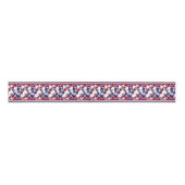 Ruban Gros-grain Paisley rouge et bleu (Devant)