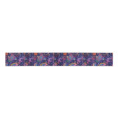 Ruban Gros-grain Paisley violet rose (Devant)