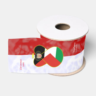 Ruban Gros-grain Palestinienne Ange Cheveux Noirs Vêtue de Drapeau