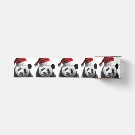 Ruban Gros-grain Panda Bear Père Noël (Devant)