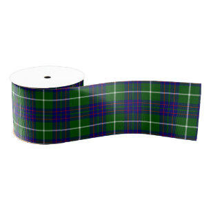 Ruban Gros-grain Panier bleu vert tartan MacIntyre