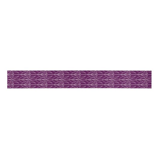 Ruban Gros-grain Papier Art Déco élégant violet foncé (Devant)