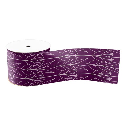 Ruban Gros-grain Papier Art Déco élégant violet foncé (Bobine)