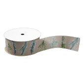 Ruban Gros-grain Papier Kraft rustique Branches d'épinette en bois  (Bobine)