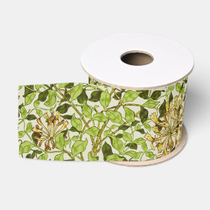 Ruban Gros-grain Papier peint floral Chèvrefeuille miel de William