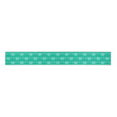 Ruban Gros-grain Papillon Art déco stylisé - turquoise et aqua (Devant)