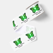 Ruban Gros-grain Papillon de conscience de lymphome non Hodgkinien (Dos)