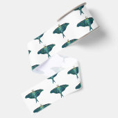Ruban Gros-grain Papillon de nuit bleu (Dos)
