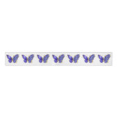 Ruban Gros-grain Papillon Saphir Fleur (Devant)