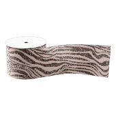 Ruban Gros-grain Parties scintillant d'impression Brown Zebra de la (Bobine)