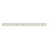 Ruban Gros-grain Pastel aquarelles fleurs motif (Devant)