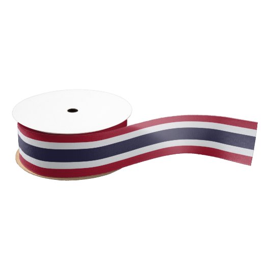 Ruban Gros-grain Patriotic Ribbon with Flag of Thailand (Bobine)