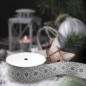 Ruban Gros-grain Patters de Black and White Abstract