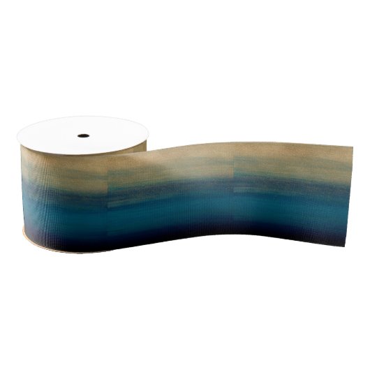 Ruban Gros-grain Peinture de pinceau doré moderne (Bobine)