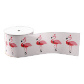 Ruban Gros-grain Père Noël Flamant rose rose Noël Motif de Noël (Bobine)