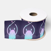 Ruban Gros-grain Petit Monstre Bleu Mignon (Bobine)
