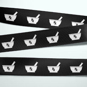 Ruban Gros-grain Pharmacologie Symbole mortier et pilon