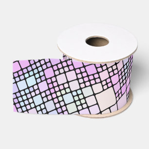 Ruban Gros-grain pièces de pixel pastel :