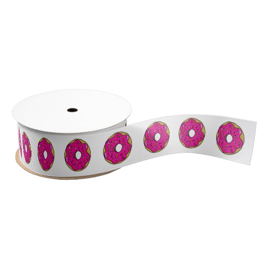 Ruban Gros-grain Pink Donuts Anniversaire de enfant Party Cake (Bobine)