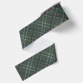 Ruban Gros-grain Plaid de vacances classique vert foncé (Dos)