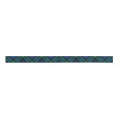Ruban Gros-grain Plaid Diagonal Vert Bleu 1,5 Pouce (Devant)
