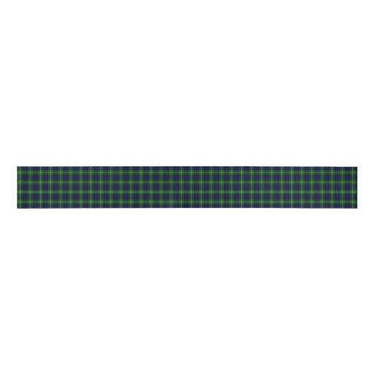 Ruban Gros-grain Plaid vert bleu Lamont tartan (Devant)