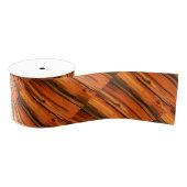 Ruban Gros-grain planches de pin rustique diagonale (Bobine)
