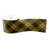 Ruban Gros-grain Plaque noire jaune tartan MacLeod (Bobine)