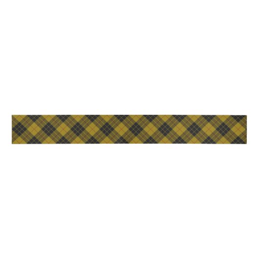 Ruban Gros-grain Plaque noire jaune tartan MacLeod (Devant)