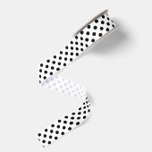 Ruban Gros-grain Points noirs sur fond blanc (Dos)