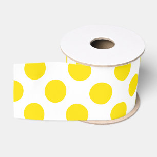 Ruban Gros-grain Pois jaunes