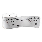 Ruban Gros-grain Poker Hands - Flush - Spades Suit (Bobine)