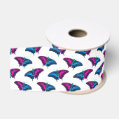 Ruban Gros-grain Polysexual Pride Flag Swallowtail Butterfly (Bobine)