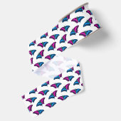 Ruban Gros-grain Polysexual Pride Flag Swallowtail Butterfly (Dos)