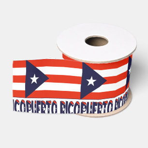 Ruban Gros-grain Porto Rico et drapeau portoricain