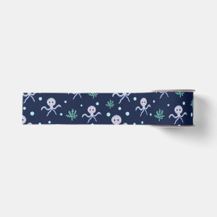 Ruban Gros-grain Poulpe sous le motif enfants de la mer