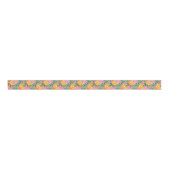 Ruban Gros-grain Preppy Palm Beach Motif tropical Oranges (Devant)