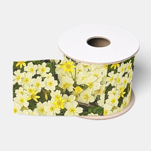 Ruban Gros-grain Primroses du printemps (Bobine)