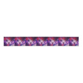 Ruban Gros-grain Purple Galaxy Cat (Devant)