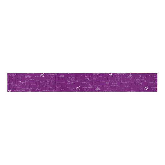 Ruban Gros-grain Purple Math Formulas Equations Graduation (Devant)