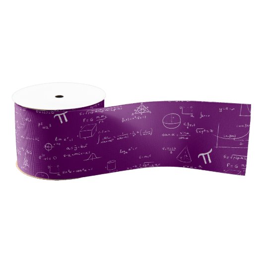 Ruban Gros-grain Purple Math Formulas Equations Graduation (Bobine)