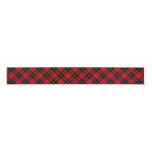 Ruban Gros-grain Ramsay tartan rouge noir plaid (Devant)